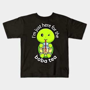 Boba Tea Cute Turtle Kids T-Shirt